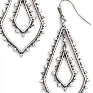 NWOT KENDRA SCOTT Alice Silver Drop Earrings